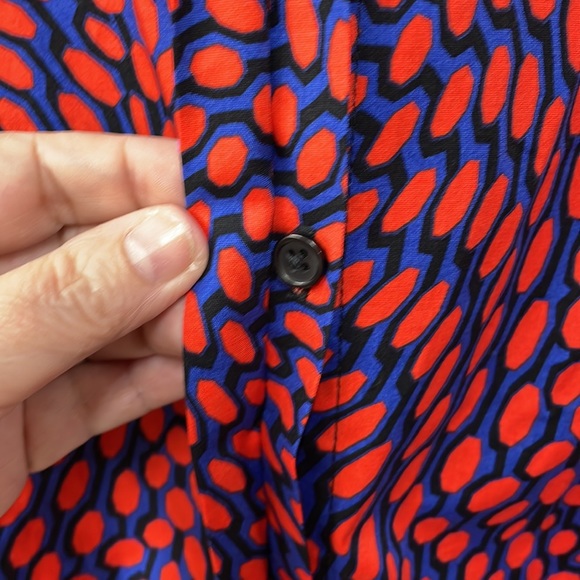 Scoop Ruched Sleeve Oversized Button Front New size 20 top - Picture 6 of 8